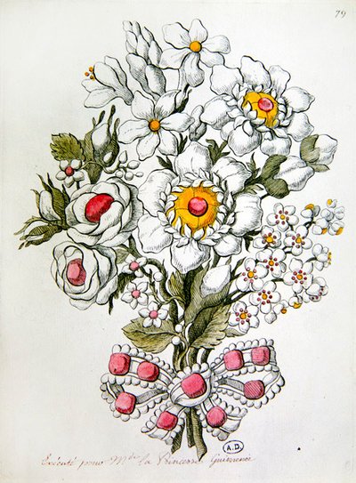 Bouquet de pedras preciosas de Jean Henri Prosper (after) Pouget