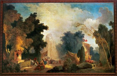 Uma festa em St. Cloud (pintura sobre tela) de Jean-Honore Fragonard