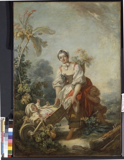 As Alegrias da Maternidade (óleo sobre tela) de Jean Honore Fragonard