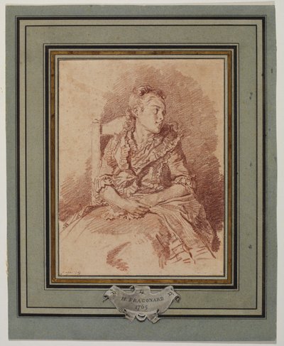 Moça sentada, 1785 de Jean Honore Fragonard