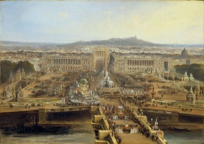 Celebração da Nova Constituição, Place de la Concorde, 21 de maio de 1848 (óleo sobre tela) de Jean Jacques Champin