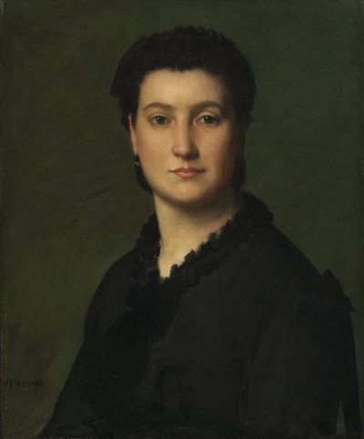 Retrato de uma mulher, c.1875-80 (óleo sobre tela) de Jean Jacques Henner