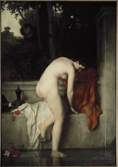 A Casta Suzanne, também conhecida como Suzanne no Banho - Pintura de Jean Jacques Henner de Jean Jacques Henner