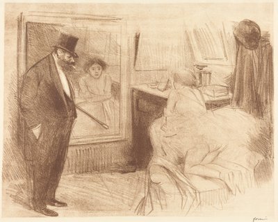 O camarim da dançarina (segunda prancha) de Jean-Louis Forain