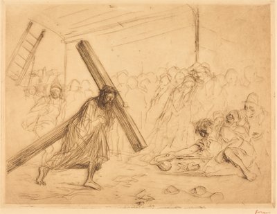 Cristo carregando a sua cruz (quarta prancha) de Jean-Louis Forain