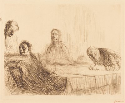 A Ceia em Emaús (segunda prancha) de Jean-Louis Forain