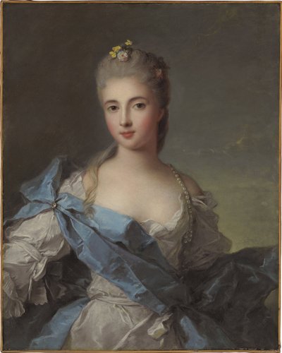 Retrato da Duquesa de La Rochefoucault (Louise Elisabeth de la Rochefoucault, Duquesa de Enville de Jean Marc Nattier
