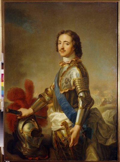 Retrato de Pedro 1º o grande (1672-1725) czar da Rússia de Jean Marc Nattier