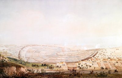 Vista do exército no campo de Boulogne-sur-Mer de Jean Rodolphe Gautier