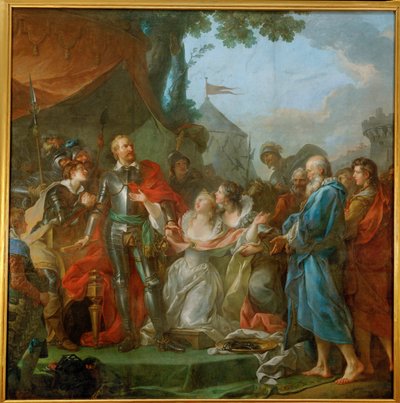 A ação corajosa de Eustache de Saint-Pierre no cerco de Calais de Jean-Simon Berthelemy