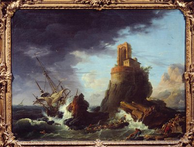 Uma tempestade. Pintura de Jean Henry dit Jean d