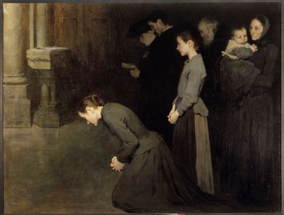 A oração da humilde Pintura de Jean Henri Geoffroy dit Geo (1853-1924) 1893 Sol. 1,45x1,92 m Dijon, Musee des Beaux Arts de Jean Geoffroy