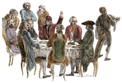 O Jantar dos Filósofos - Voltaire (François Marie Arouet dit de Jean (after) Huber