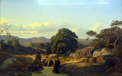 Abaelard fala com os seus alunos perto de Melun de Jean Achille Benouville