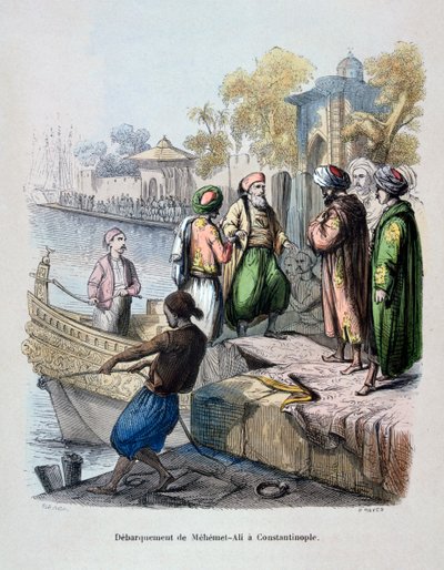 Mahomet Ali Chegando em Constantinopla, c1847. de Jean Adolphe Beauce
