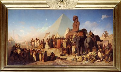 Cambyse e Psammenite. Encontro entre Cambyse II, rei rouenida do Império Persa, de 529 a 522 aC de Jean Adrien Guignet