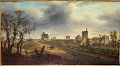 Vista do castelo de Vincennes Pintura de Adrien Guignet (1816-1854) de Jean Adrien Guignet
