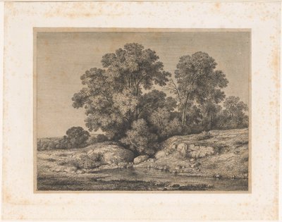 Piscina ao pé de um grupo de árvores de Jean Alexis Achard