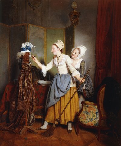 Vestir um manequim; La Toilette de Mannequin, 1835 de Jean Alphonse Roehn