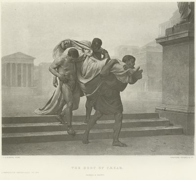 O corpo de César (gravura) de Jean Andre Rixens