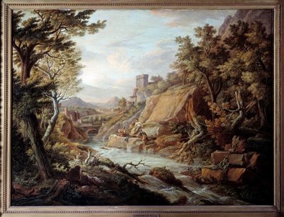Paisagem e rio. Quadro de Jean Antoine Constantin de Jean Antoine Constantin