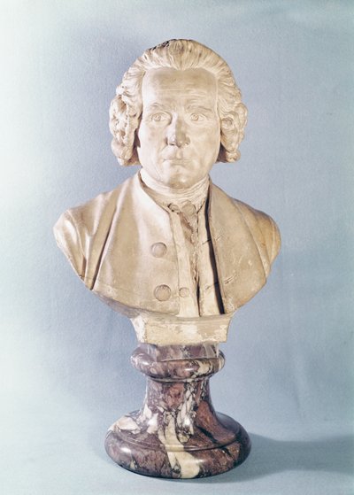 Busto de Jean-Jacques Rousseau (1712-1778) (mármore) de Jean Antoine Houdon