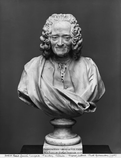 Busto de Voltaire (mármore) de Jean Antoine Houdon