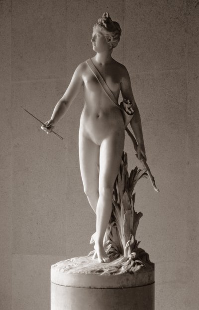 Diana, a Caçadora, 1780 (mármore) de Jean Antoine Houdon