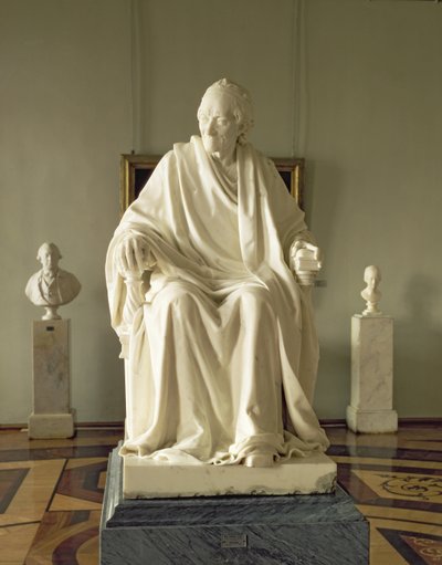 François Marie Arouet Voltaire (1694-1778) 1781 (mármore) de Jean Antoine Houdon