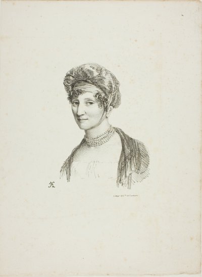 Retrato de uma mulher em um turbante de Jean Antoine Laurent