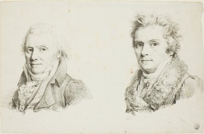 Autorretrato com casaco de pano escuro e autorretrato com casaco de pele de Jean Antoine Laurent