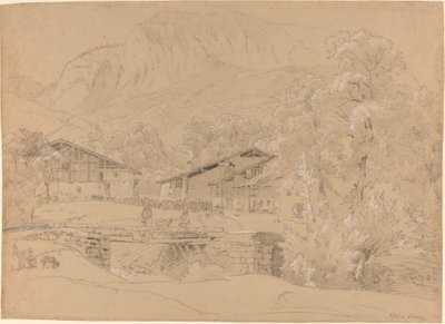 Uma vila alpina no verão de Jean Antoine Linck