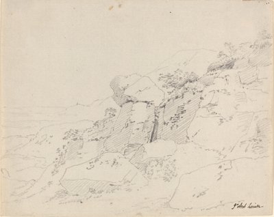 Pedregulhos Glaciais na Borda de uma Montanha de Jean Antoine Linck