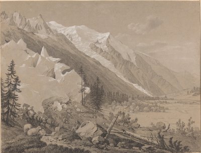 Vista do Monte Branco de Jean Antoine Linck