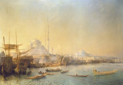 Uma visão ampla sobre Constantinopla e o Corno de Ouro, 1840 de Jean Antoine Theodore Gudin
