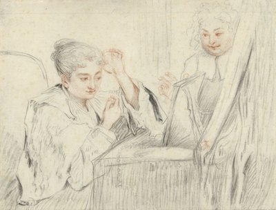 Rosalba Carriera (?) para a sua casa de banho de Jean Antoine Watteau (possibly)
