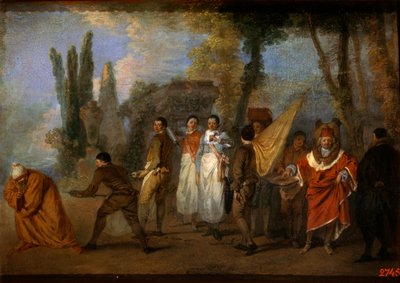 Uma sátira aos médicos, c1708 de Jean Antoine Watteau