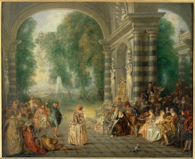 Uma festa no campo (pintura) de Jean Antoine Watteau