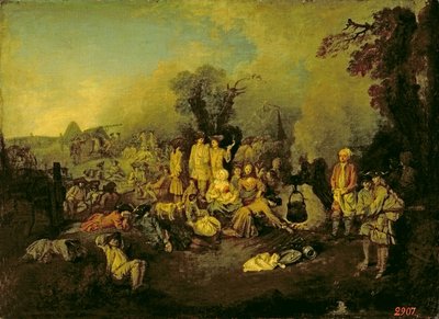 Acampamento cigano de Jean Antoine Watteau