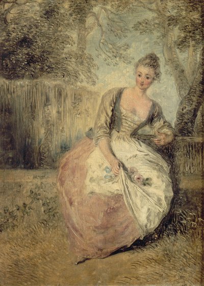 O Louva-Deus Preocupado, 1716-1720 de Jean Antoine Watteau
