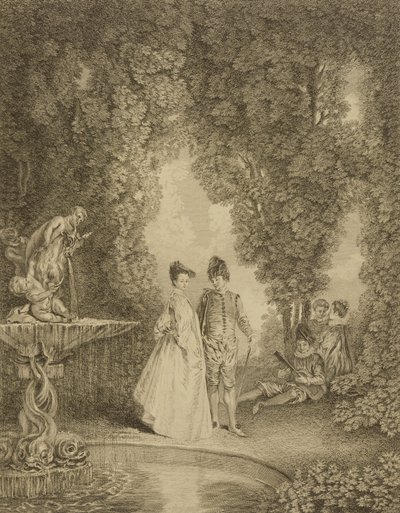 Der Wasserfall von Jean Antoine Watteau