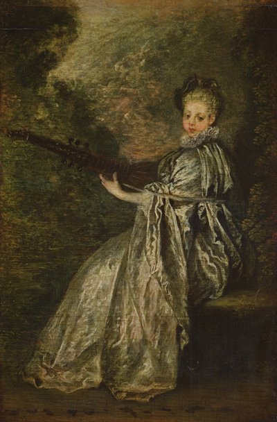 La Finette (par de 15958) de Jean Antoine Watteau