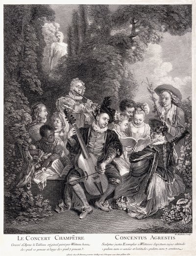 Das ländliche Konzert, 1735 von Jean Antoine Watteau