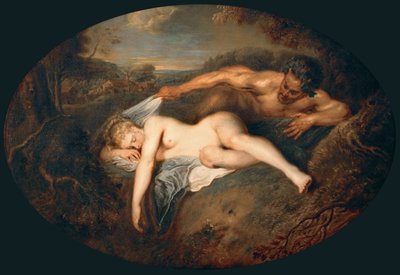 Ninfa e Sátiro Júpiter e Antíope de Jean Antoine Watteau