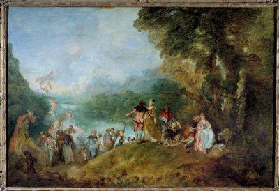 Peregrinação à Ilha de Cythera (Embarque para Cythera) de Jean Antoine Watteau