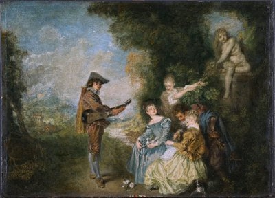 Die Liebeslektion von Jean-Antoine Watteau
