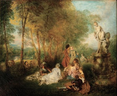 A Festa do Amor, ca. 1718-1719 de Jean Antoine Watteau