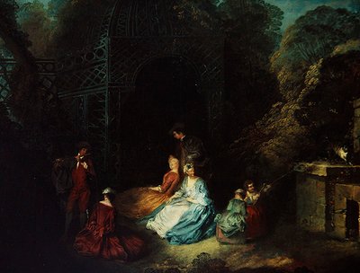 Der Flötist von Jean Antoine Watteau