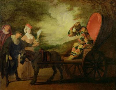 O Arlequim, Imperador da Lua, c.1712 de Jean Antoine Watteau