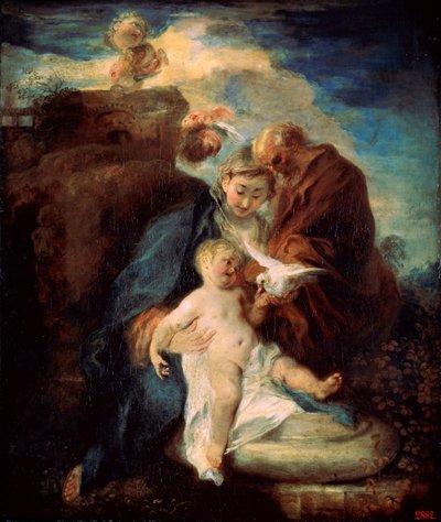 A Sagrada Família Descansa na Fuga para o Egito, 1719. de Jean Antoine Watteau